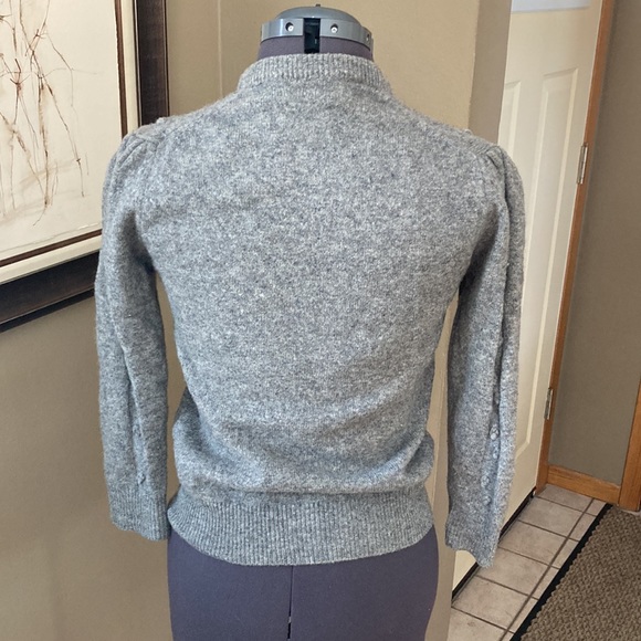 Vintage Japanese wool popcorn cardigan, heather gray, xs/s - Picture 3 of 5